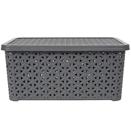 Кошик Diomedea з кришкою 29.7x19.6x13 см 6 л сірий (К12-130)  - мініатюра 2