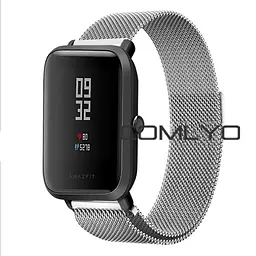 Міланський сітчастий ремінець Primo для годинника Xiaomi Huami Amazfit Bip/Amazfit GTS Silver - мініатюра 3