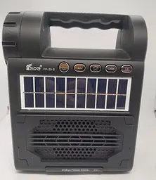 Акумуляторний радіоприймач Fepe FP-25-S USB TF Bluetooth із сонячною панеллю та ліхтариком - мініатюра 10