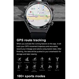 Чоловічий наручний розумний годинник Smart Ulpamate з GPS (Black) - мініатюра 7
