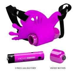 Кліторальний стимулятор Pretty Love Clitoral Massager Butterfly 8.6 см фіолетовий - мініатюра 5