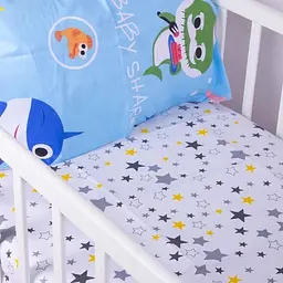 Простирадло MirSon Kids Time Бязь, 17-0522, Sharks are fun - мініатюра 3