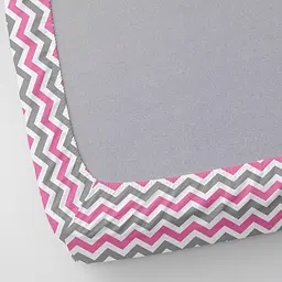 Набір простирадл на резинці Cosas G&R ZIGZAG 60х120х12 см (SetSheet_Grey_ZigGreyRose_120x60) - мініатюра 6