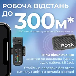 Мікрофон Boya MIC 2-02 Type-C/TRS Black (MIC 2-02) - мініатюра 13