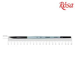 Пензель синтетика саблевидна плоска даггер Stream 143 № 4 коротка ручка ROSA (4823098517320)