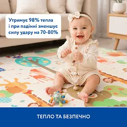 Двосторонній ігровий термокилимок Piccolino Світ звірят 150х180х1 см (26000001) - мініатюра 7
