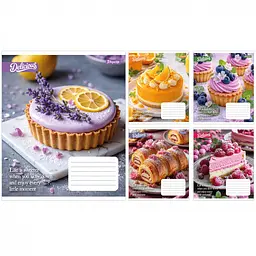 Набір зошитів 1 Вересня Cake А5 18 аркушів у клітинку 25 шт. (769138)