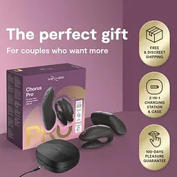 Вібратор We-Vibe Chorus Pro Satin Black для пар зі смарт-управлінням - мініатюра 7