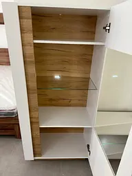 Вітрина низька Perfect Home Арко / Arco 1-дверна 1D1W/72 Білий глянець/дуб грандсон (PFH-091030) - мініатюра 8