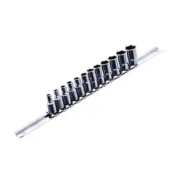 Комплект торцевих головок на планці 1/4" 12ед. 4-13мм Toptul hoz0007610