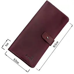 Кошелек женский из винтажной кожи SHVIGEL 16205 бордовый - миниатюра 3