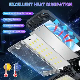 Світлодіодний гаражний світильник YIQIBRO 200W 20000LM 6500K 1 шт. - мініатюра 2