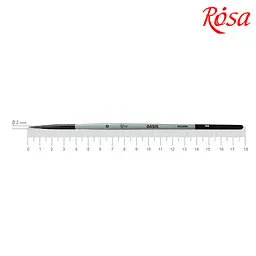 Пензель Rosa єнот круглий OASIS 188 №0 коротка ручка  - мініатюра 2