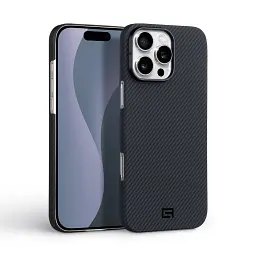 Чохол ArmorStandart BlackIcon Aramid Twill MagCase для Apple iPhone 16 Pro Max Black - мініатюра 2