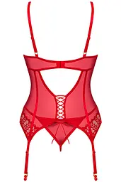 Комплект Obsessive Ingridia corset (Червоний, XS/S) Obsessive 100415; SO9028 96959 - мініатюра 6