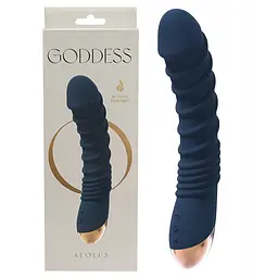 Вібратор Dreamtoys Goddess Collection Aeolus 21 см синій - мініатюра 4