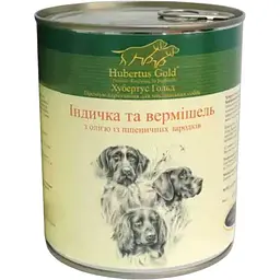 Вологий корм для собак Hubertus Gold Індичка і локшина 800 г - мініатюра 3