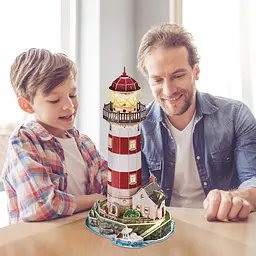 Тривимірна головоломка-конструктор CubicFun з LED підсвіткою Маяк (L540h) - мініатюра 5