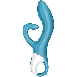 Вібратор-кролик із потрійним відростком Satisfyer Embrace me Turquoise - мініатюра 2