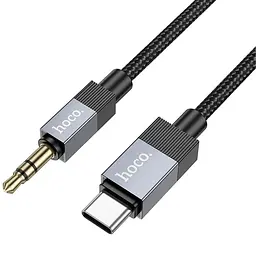 Аудіо кабель Aux Hoco UPA32B Clever digital Type-C to AUX 3.5 мм 1 м Black - мініатюра 2
