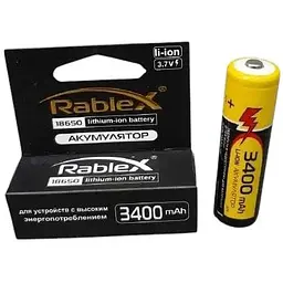 Літій-іонний акумулятор Rablex 18650 3400 mAh 3.7 V (Li-ion) Original - мініатюра 2