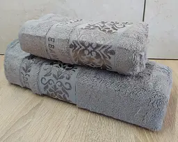 Набір турецьких бамбукових махрових рушників Cestepe 50х90+70х140 Bamboo Ecol Toprak - мініатюра 2