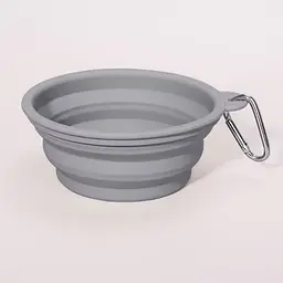 Силіконова складна дорожня миска Derby Collapsible silicone pet bowl, 400 мл Світло-сірий - мініатюра 2