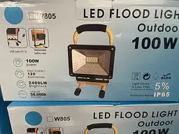 Кемпінговий ліхтар прожектор W805 Led 18650 100W - мініатюра 5