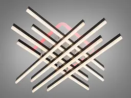 Стельова LED люстра Diasha чорна 136 Вт з пультом - мініатюра 2
