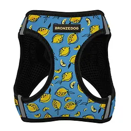 Шлея для собак Bronzedog Sport Vest Лимони S 20х16х3 см блакитна - мініатюра 2