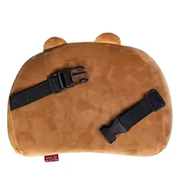Подушка ортопедична Yiwu Cookie Bear велюр 27х20х12 см коричнева для подорожей - мініатюра 2
