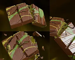 Шоколад молочний Mardinni Dubai Chocolate з кунафа та фісташковим кремом 200 г - мініатюра 2