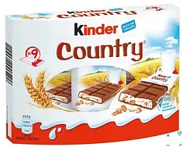 Шоколад молочний Kinder Country порційний зі злаками 211.5 г