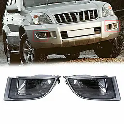 Протитуманні фари для Toyota Prado FJ120 2003-2009 H3 12V 55W з проводкою Комплект (TY-040) - мініатюра 2