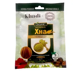 Натуральна Індійська Хна для волосся Khadi з аюрведичними травами та арагановим маслом 25г