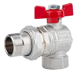 Кран кульовий Icma FAR. ROSSA 3/4" кутовий №361 (87361AE11) - мініатюра 1