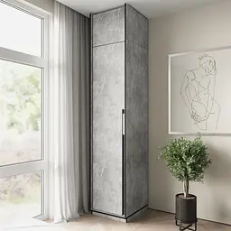 Шафа розпашна Moreli Ramo FR-0011 з полицями 518х570х2100 мм Бетон - мініатюра 2