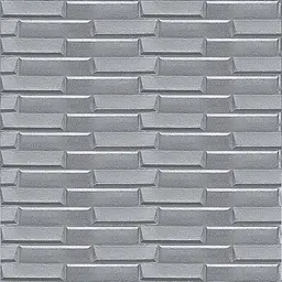 3D панель Sticker Wall самоклеюча кладка 770х700х5мм Срібло 034 SW-00000217