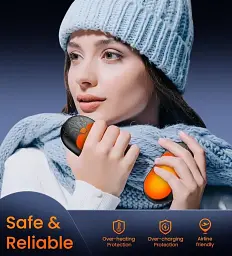 Акумуляторні електричні грілки для рук ТТ-09 (2 шт.) магнітні, з 3 режимами нагріву - мініатюра 5