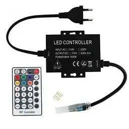 Контролер для RGB неону 220В 10х20мм 1500W RF 28K