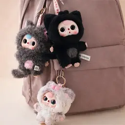 М'яка іграшка сюрприз Pop Top Baby Three Котики та песики з кільцем і карткою 16 см - мініатюра 5