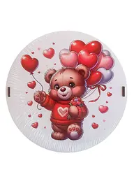 Подарункова коробка кругла (ХДФ) 29x10 см. №25