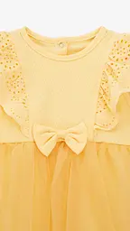 Боді-сукня для дівчинки Mini Papi 252394 74 см Жовтий (2000999472855) - мініатюра 2
