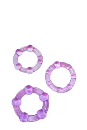 Набір ерекційних кілець Stay Hard Beaded Purple - мініатюра 3