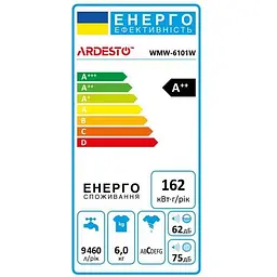 Пральна машина автоматична Ardesto WMW-6101W - мініатюра 9