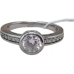 Срібне кільце TOP Silver з фіанітом. 9510156Б 16,5