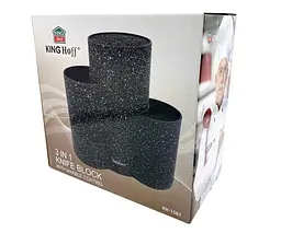 Підставка для ножів KingHoff KH-1561 black - мініатюра 4
