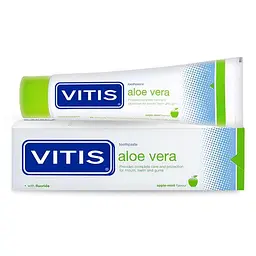 Зубная паста VITIS ALOE VERA, комплексно, яблоко-мята, 100 мл