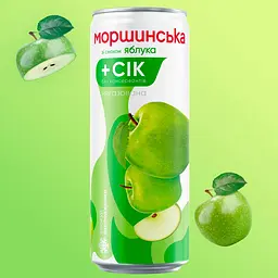Напій негазований Моршинська зі смаком Яблука ал/б 0.33 л - мініатюра 2