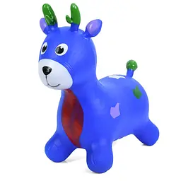 Дитяча іграшка-стрибун Оленятко MS 3259Blue гума, до 20 кг